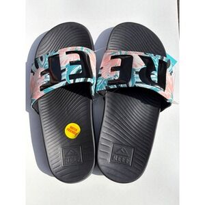 Reef One Slide Pink Hibiscus Floral Water Friendly Sandals Womens 9